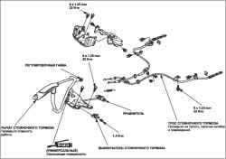 Замена троса стояночного тормоза