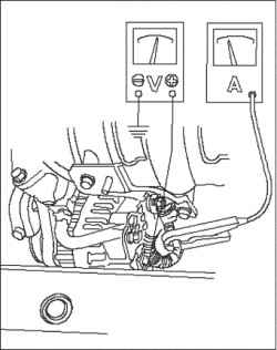 Поиск неисправностей цепи генератора и регулятора напряжения (L13A)