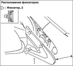 Снятие обивки передней боковой стойки