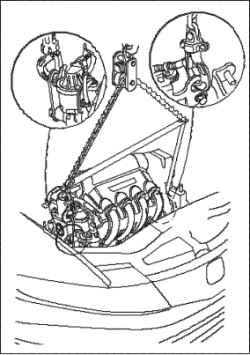 Снятие двигателя (L13A)