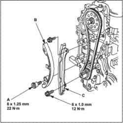 Установка цепи привода (L13A)