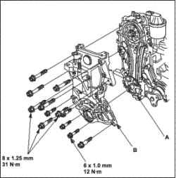 Установка цепи привода (L13A)