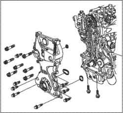 Снятие цепи привода (R18A)