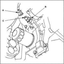 Снятие датчика давления моторного масла (L13A)